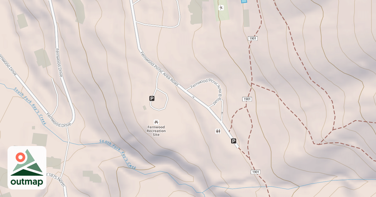 Map of FERNWOOD P. A.