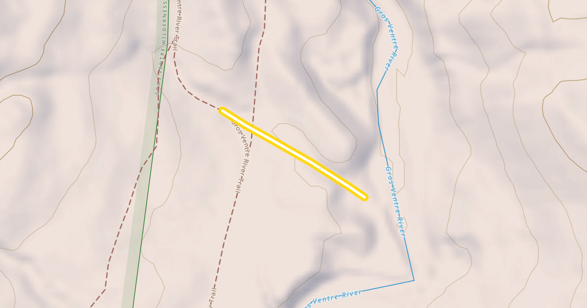 Map preview of Gros Ventre Road Snowmobile Trail