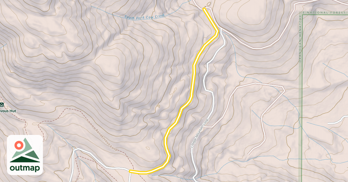 Map of National Forest Development Road 5215