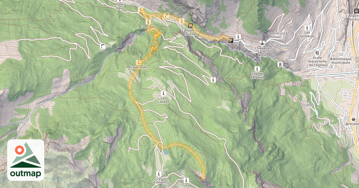 Map of Le Simous — L'Eychaillon