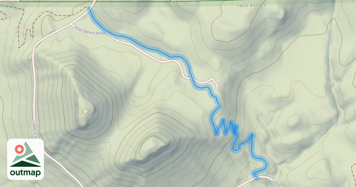 Map of Upper Twin Buttes Trail