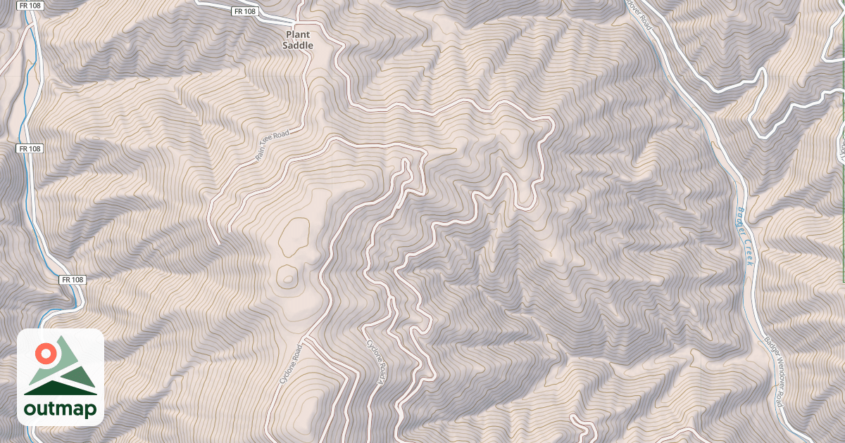 Map of BADGER RIDGE