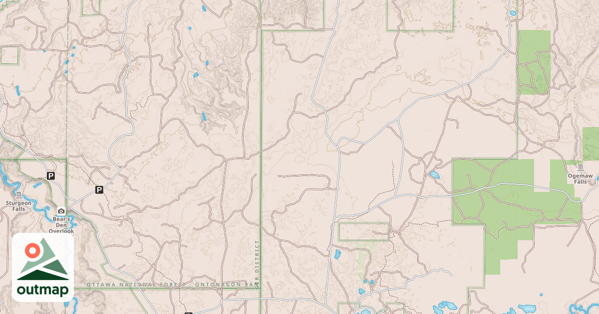 Map of Baraga Plains Trail