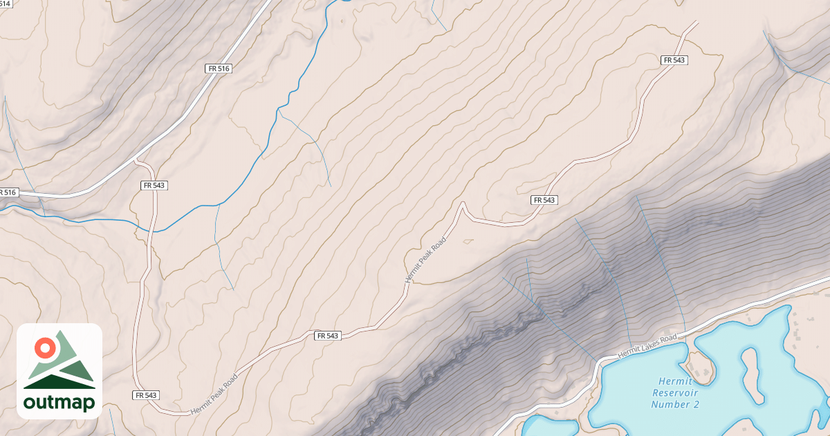 Map of HERMIT PEAK