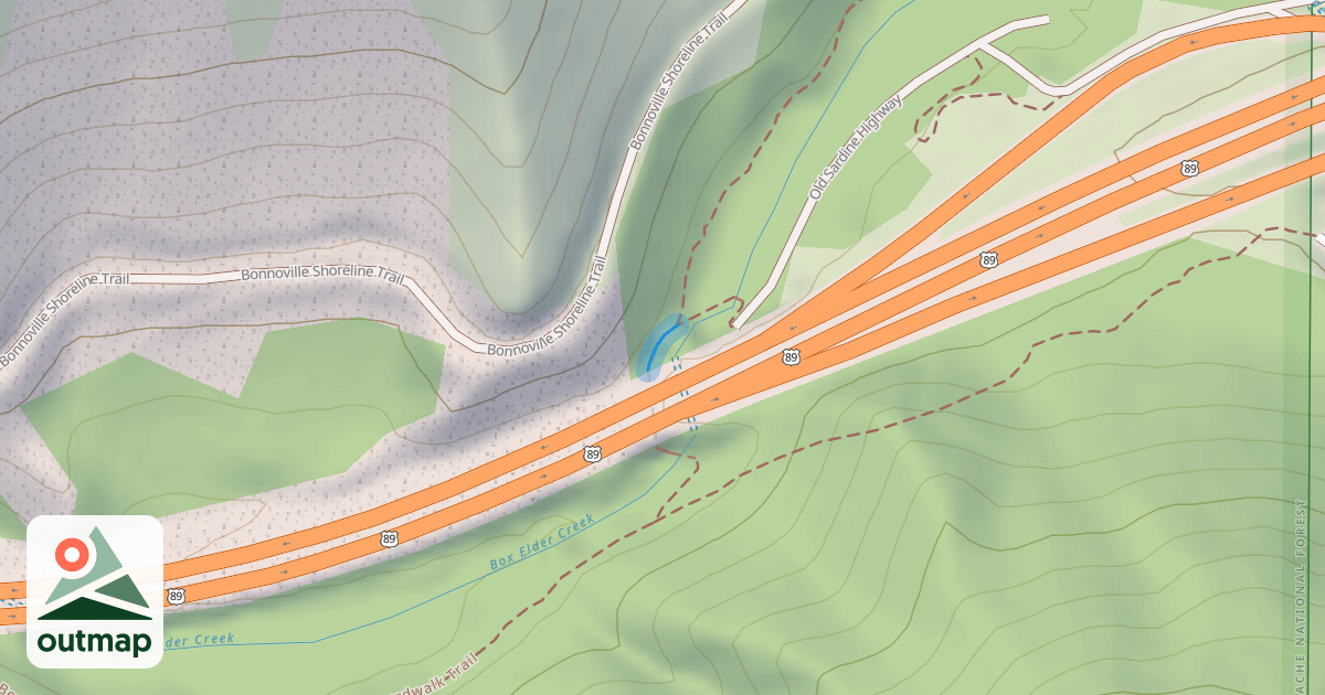 Map of Bonnoville Shoreline Trail