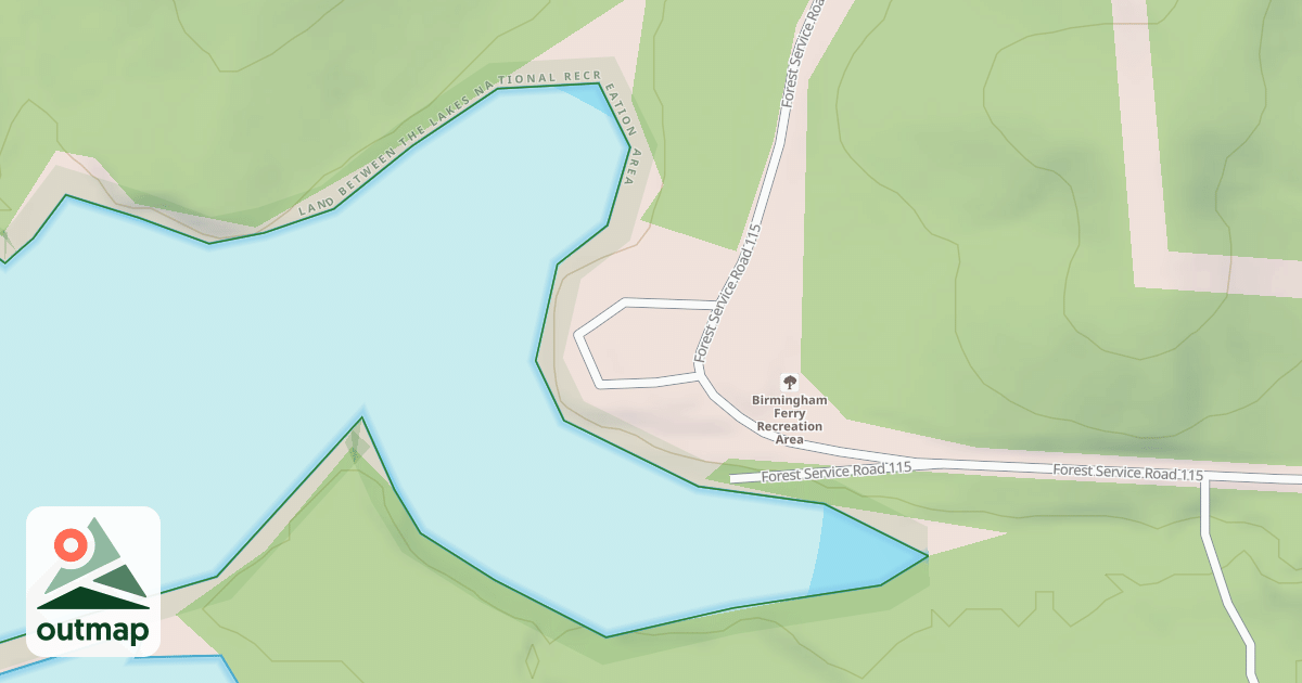 Map of B.F. CAMPSITE 10-18, 21 ACCESS