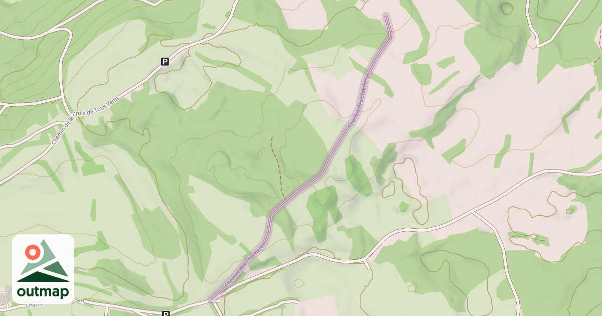 Map of Chemin des Charrières