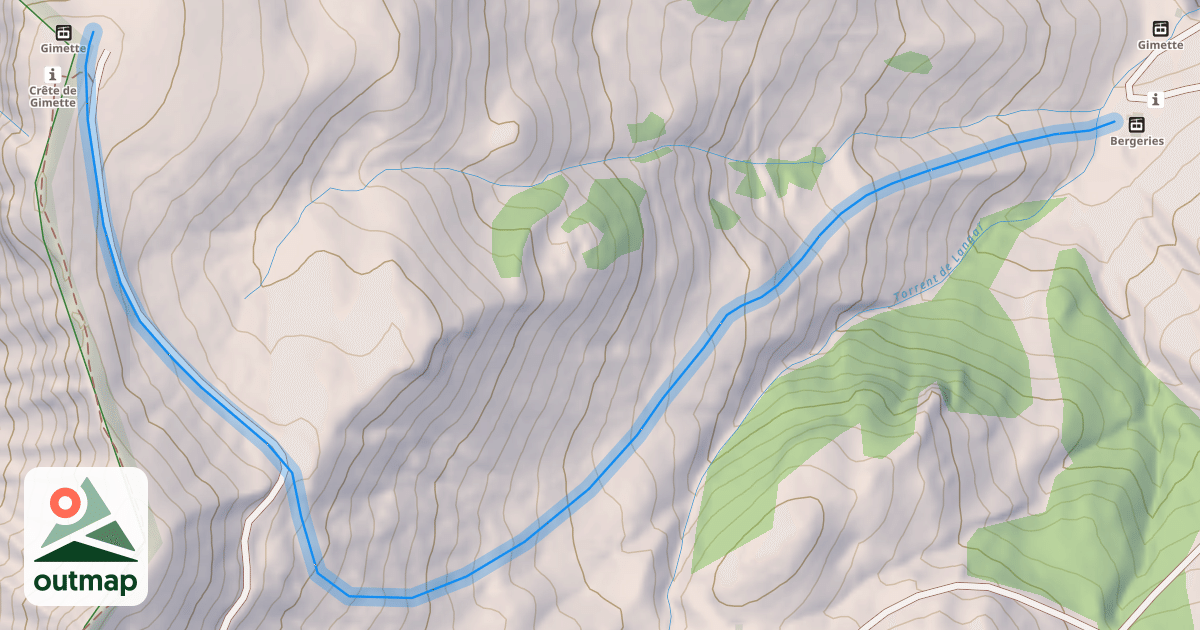 Map of Serre de l'Homme