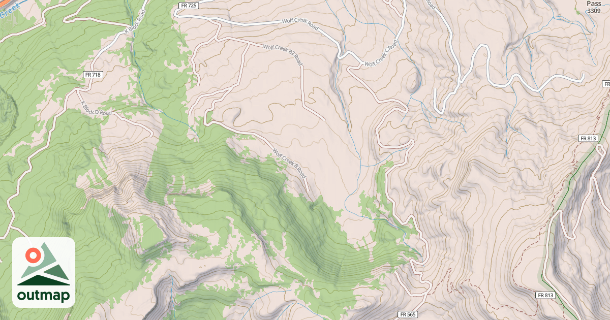 Map of WOLF CRK