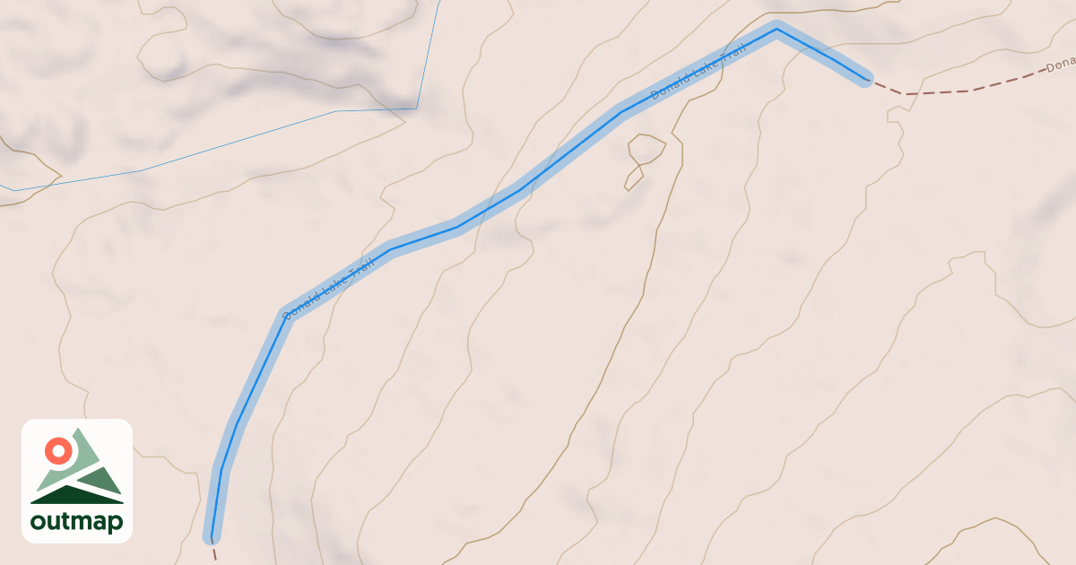 Map of Donald Lake Trail