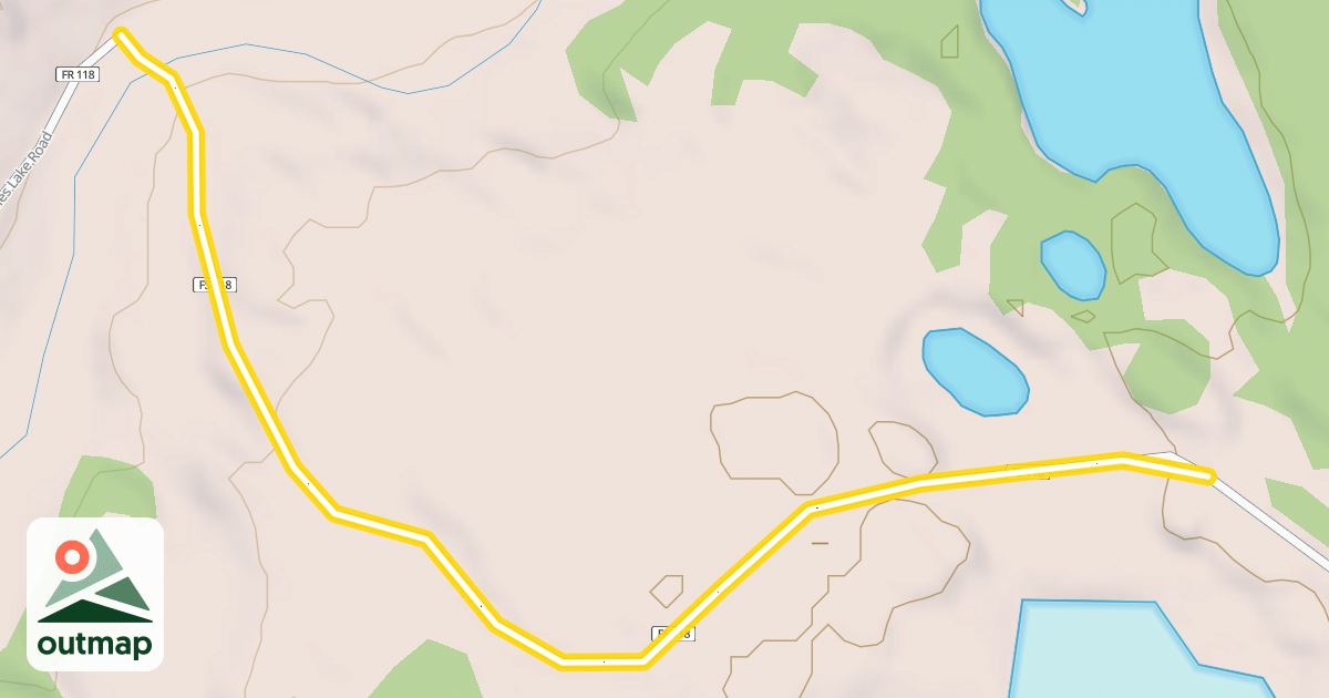 Map of Forest Service Road 118