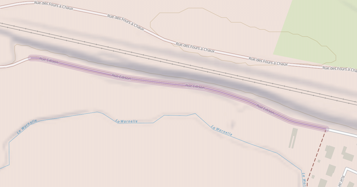 Map preview of Rue Edison