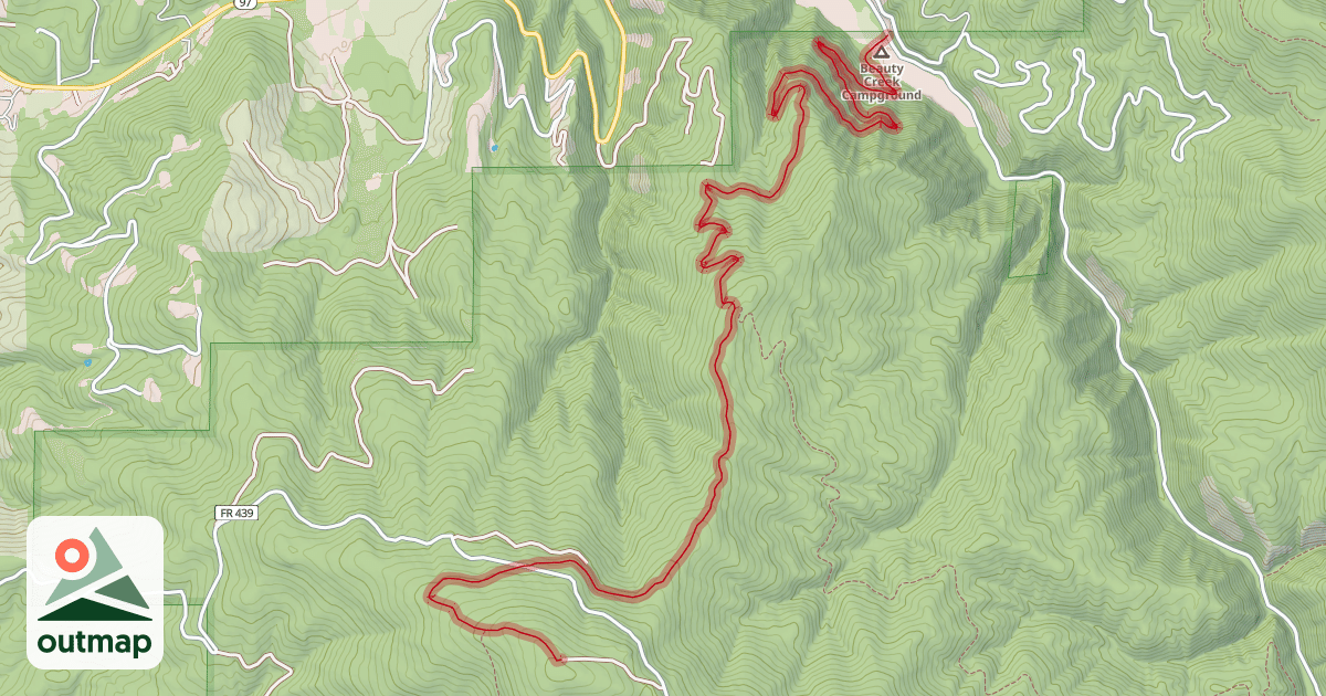 Map of Caribou Ridge