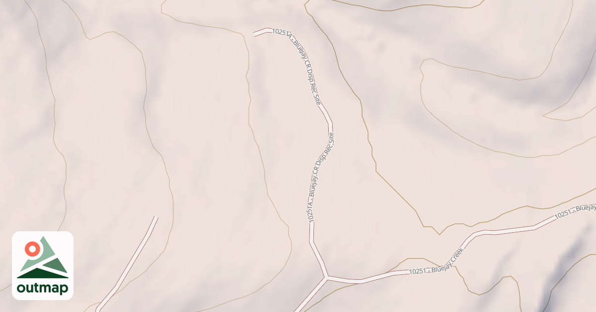 Map of BLUEJAY CR DISP REC SITE