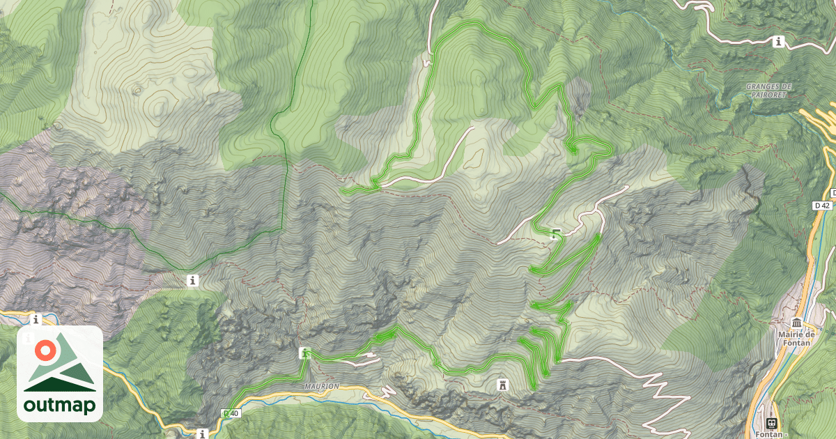 Map of Piste des Celles