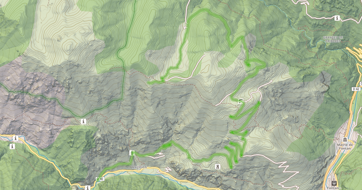 Map preview of Piste des Celles