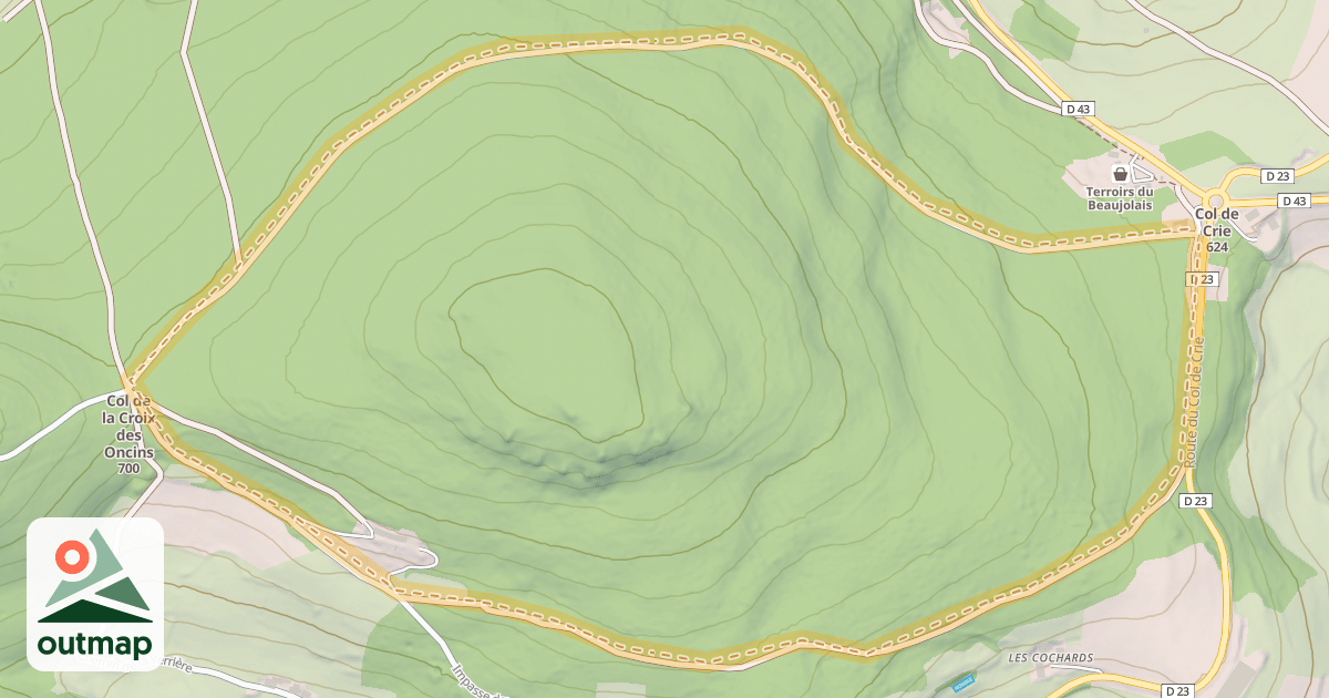 Map of Croix Oncins