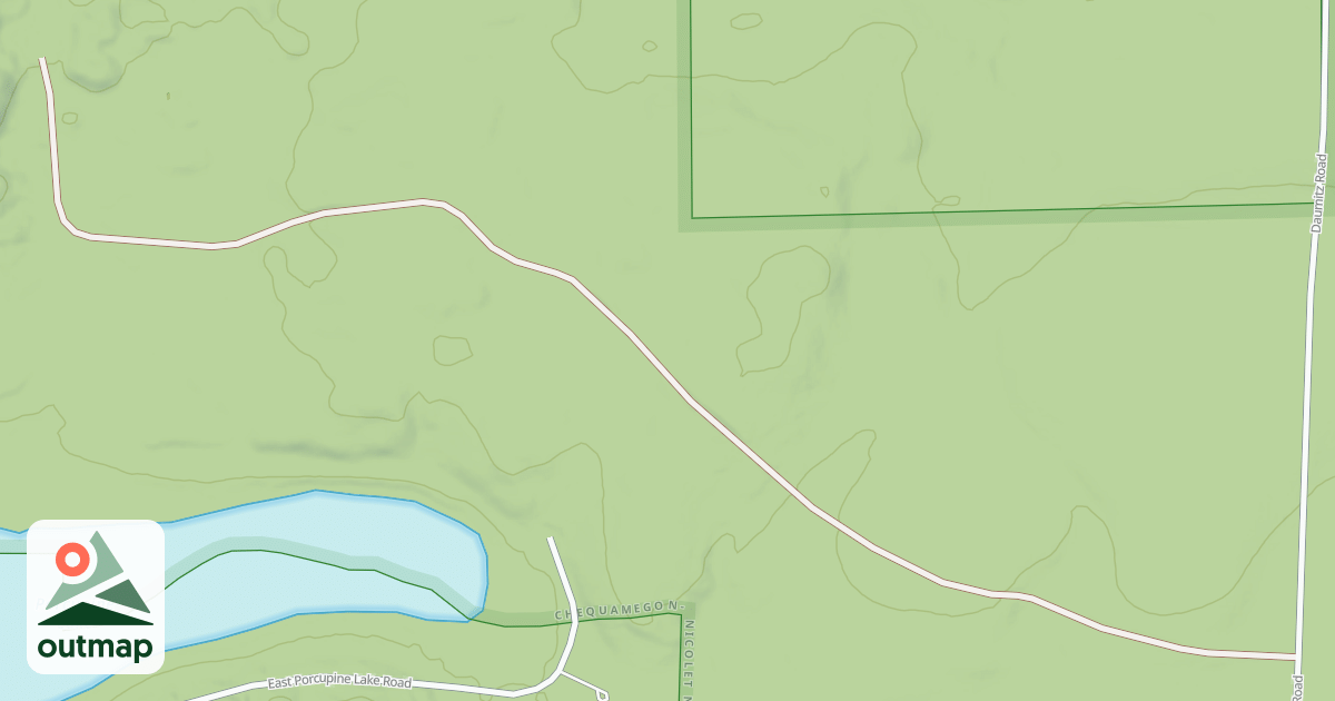 Map of PORCUPINE LAKE ROAD