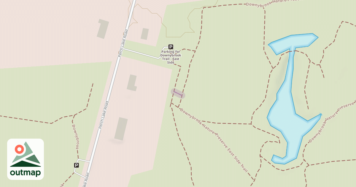 Map of Downybrook Nature Preserve East Side Trail