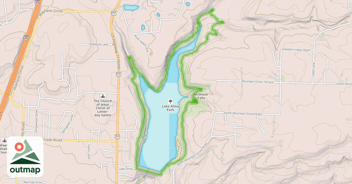 Map of Lake Alma Trail