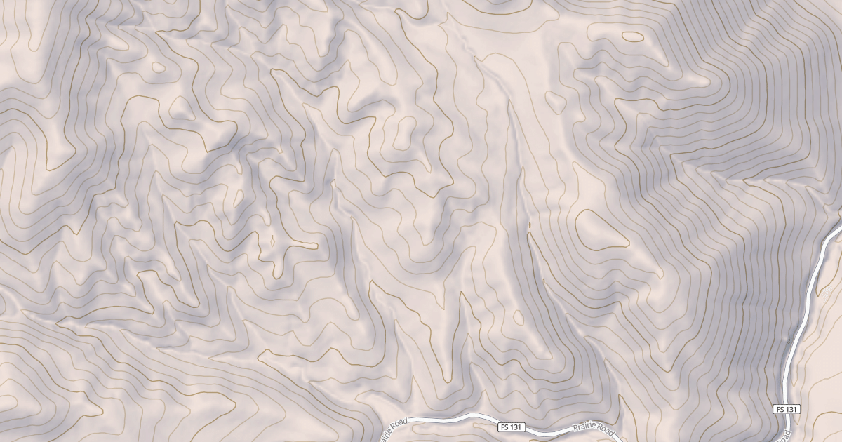 Map preview of Cow Creek Jeep Trail