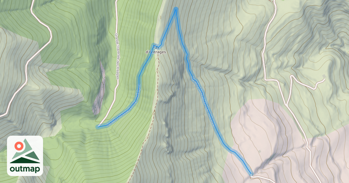 Map of Grande Traversée des Préalpes