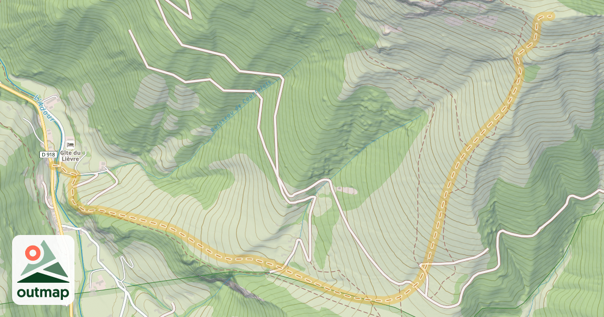 Map of Pène de Bédout — Estupas