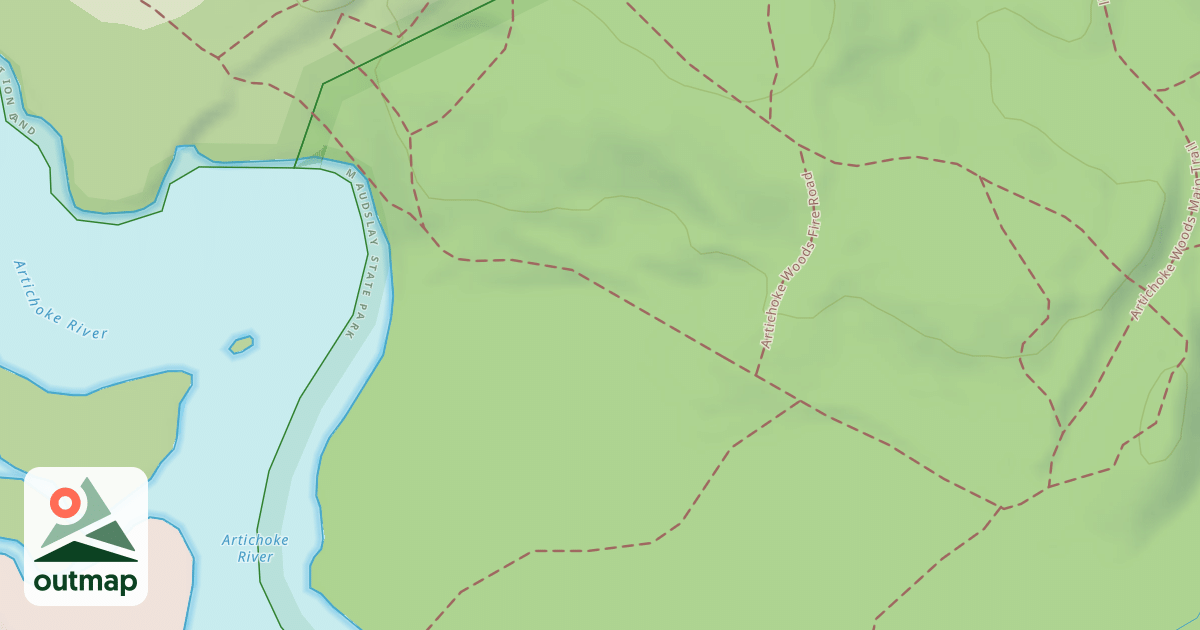 Map of Artichoke Woods Main Trail