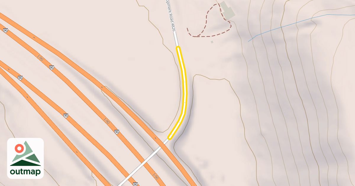 Map of National Forest Development Road 4826