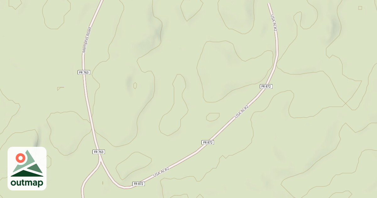 Map of USA AL #2