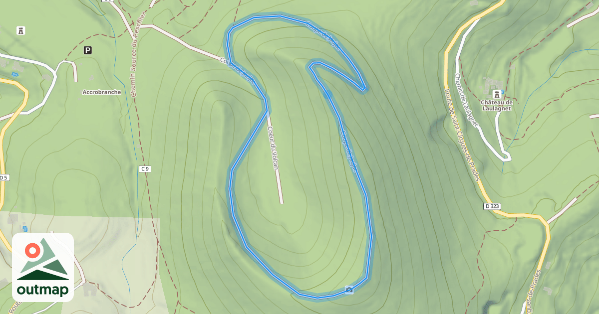 Map of Coupe de Jaujac