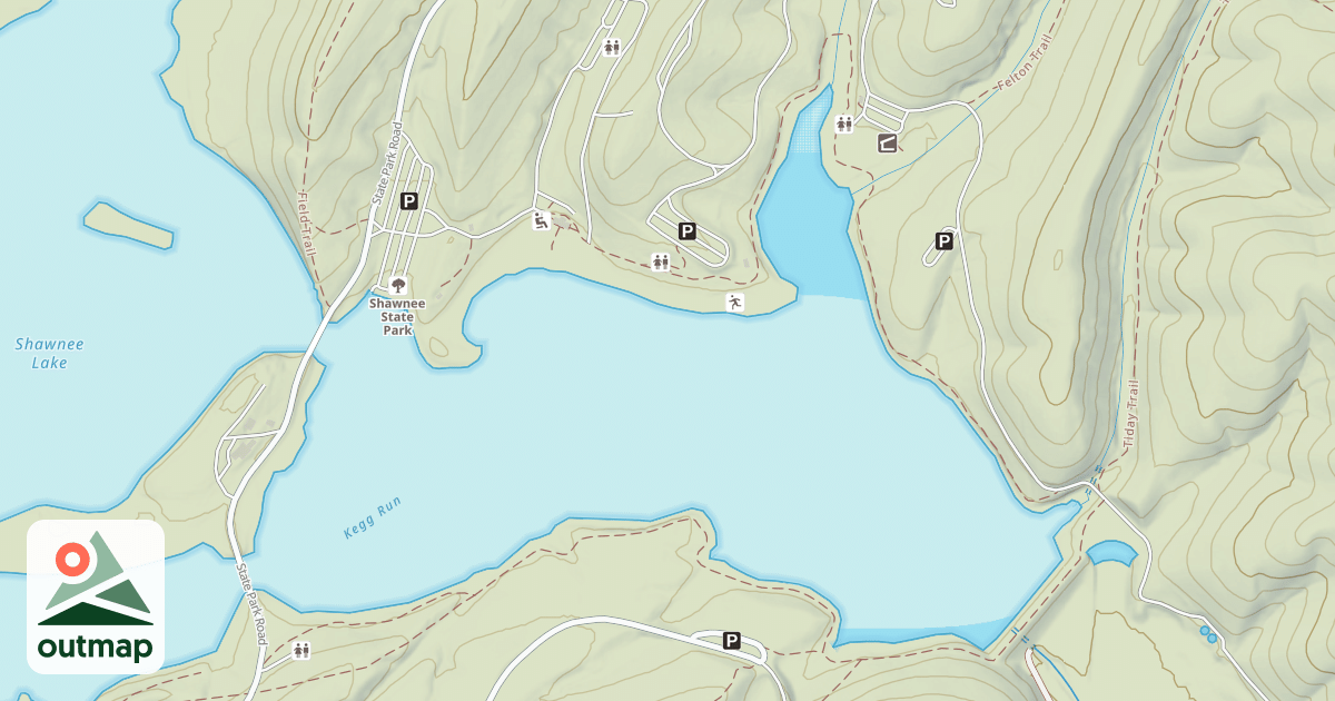 Map of Shawnee State Park Trails