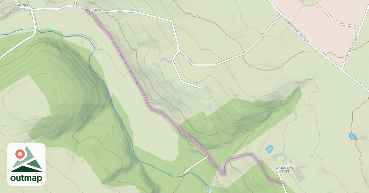 Map of Chemin du Château d'Amann