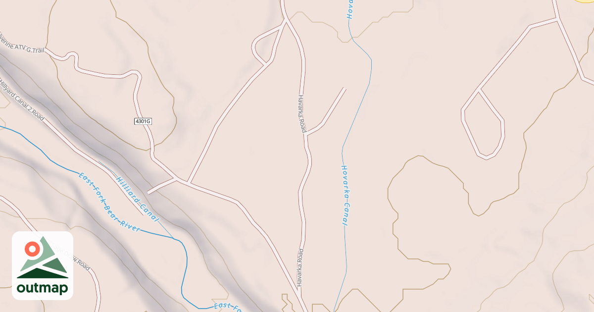Map of Canal Snowmobile Spur B