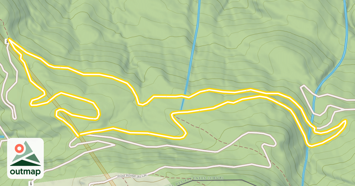 Map of Piste Bleue du Grand Tétras