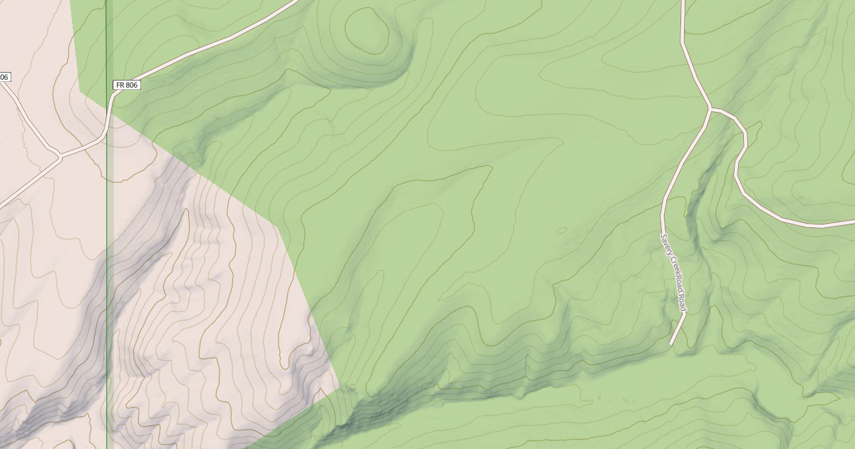 Map preview of JIM CREEK SPUR 8A