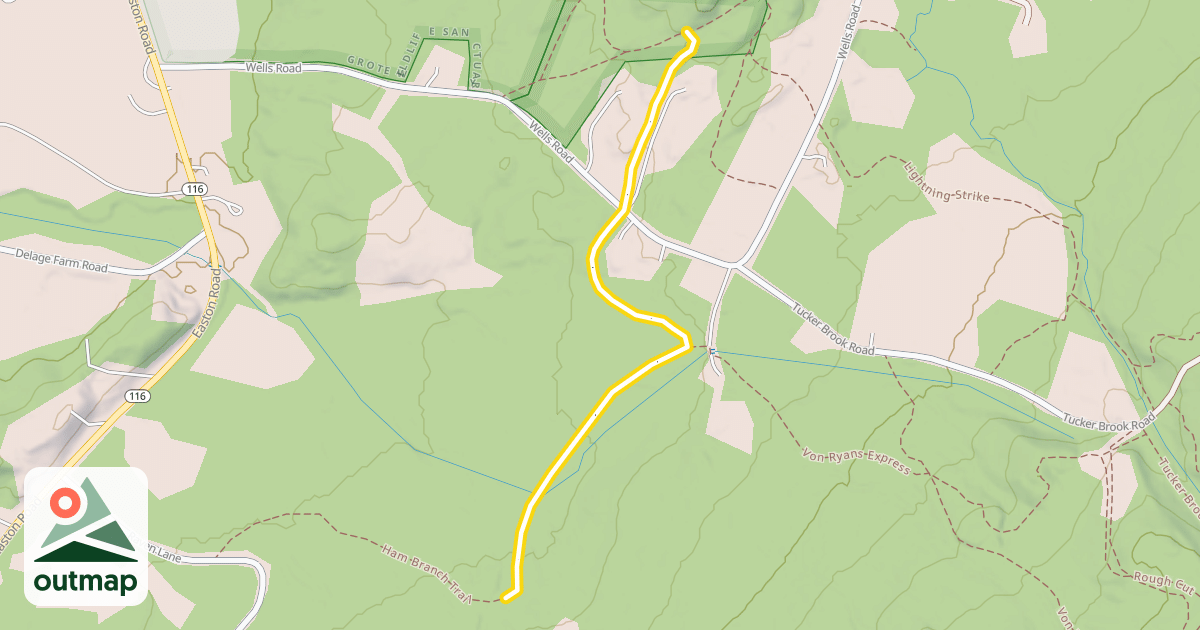 Map of Ham Branch Trail