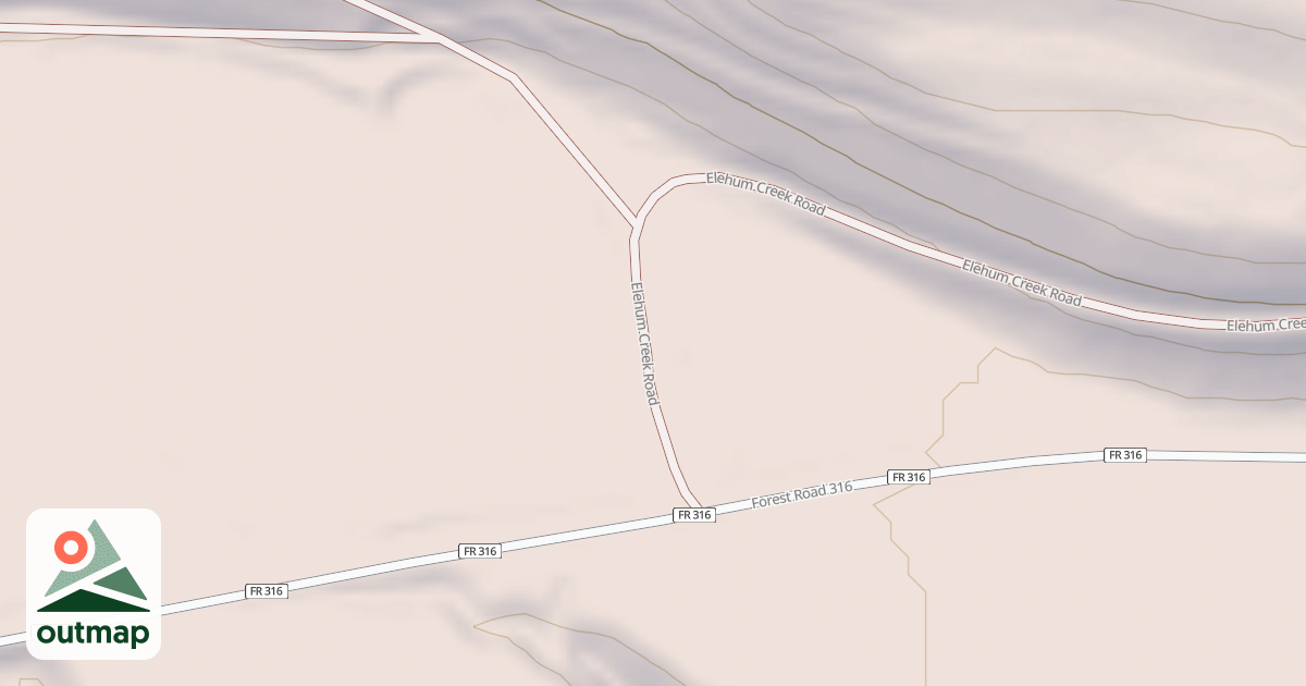 Map of ELELEHUM CREEK