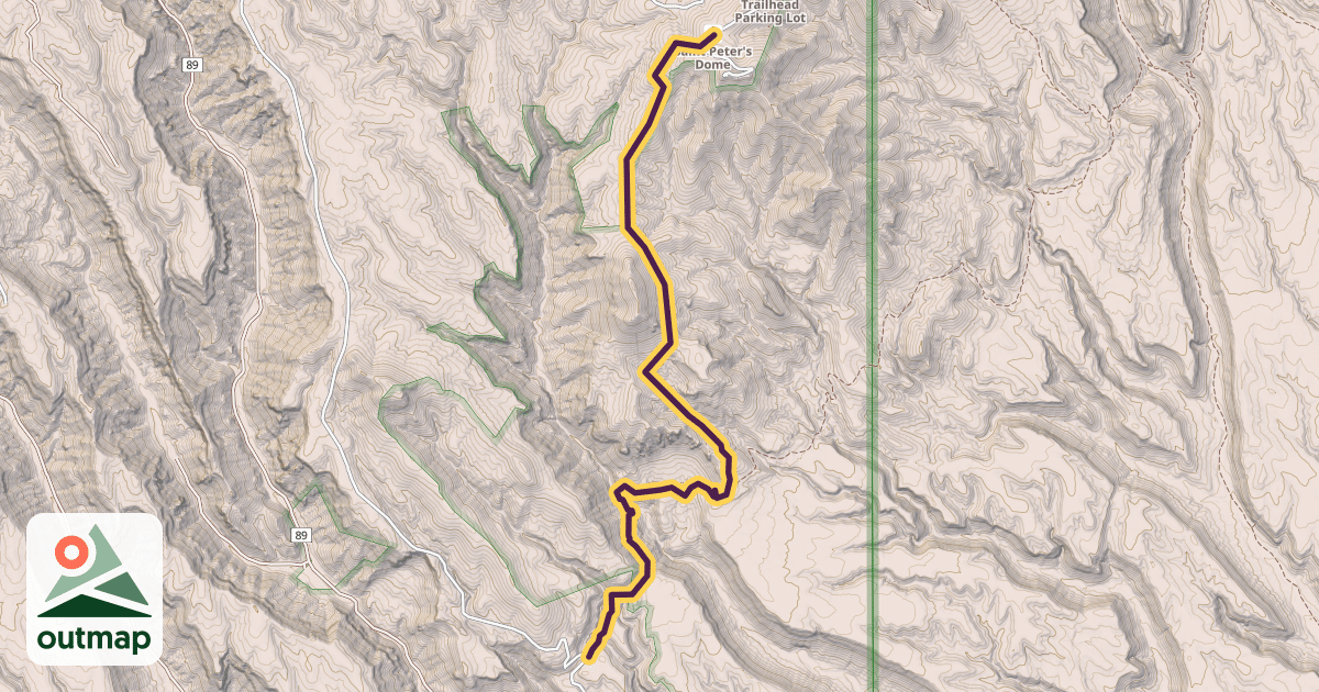 Map of St Peter's Dome Trail #118