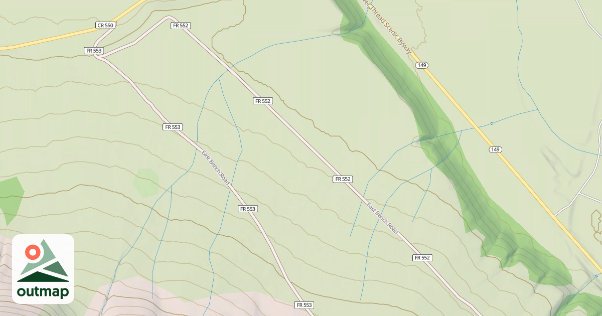 Map of EAST BENCH