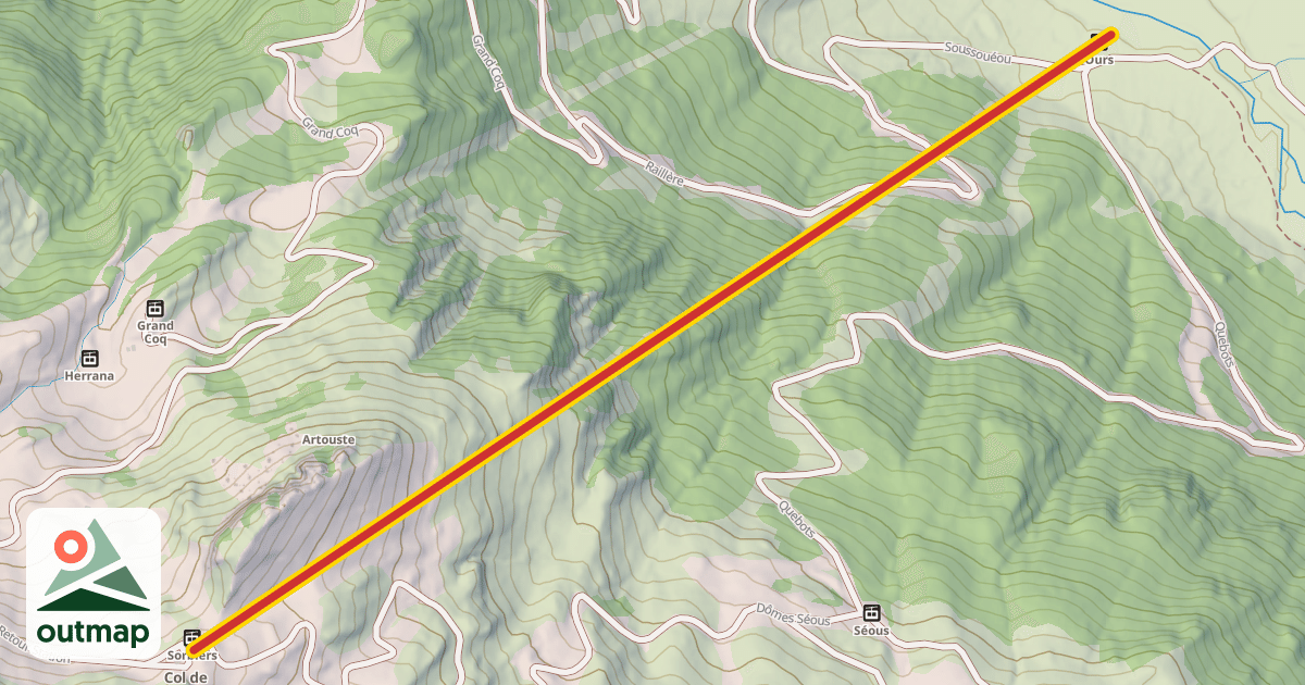 Map of Télésiège de l'Ours