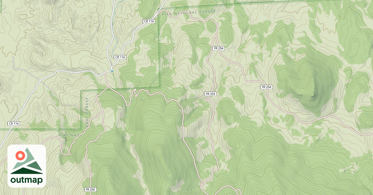 Map of PRUDEN CREEK