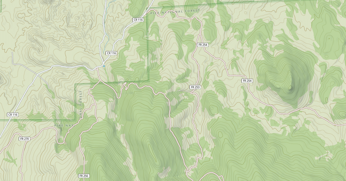 Map preview of PRUDEN CREEK