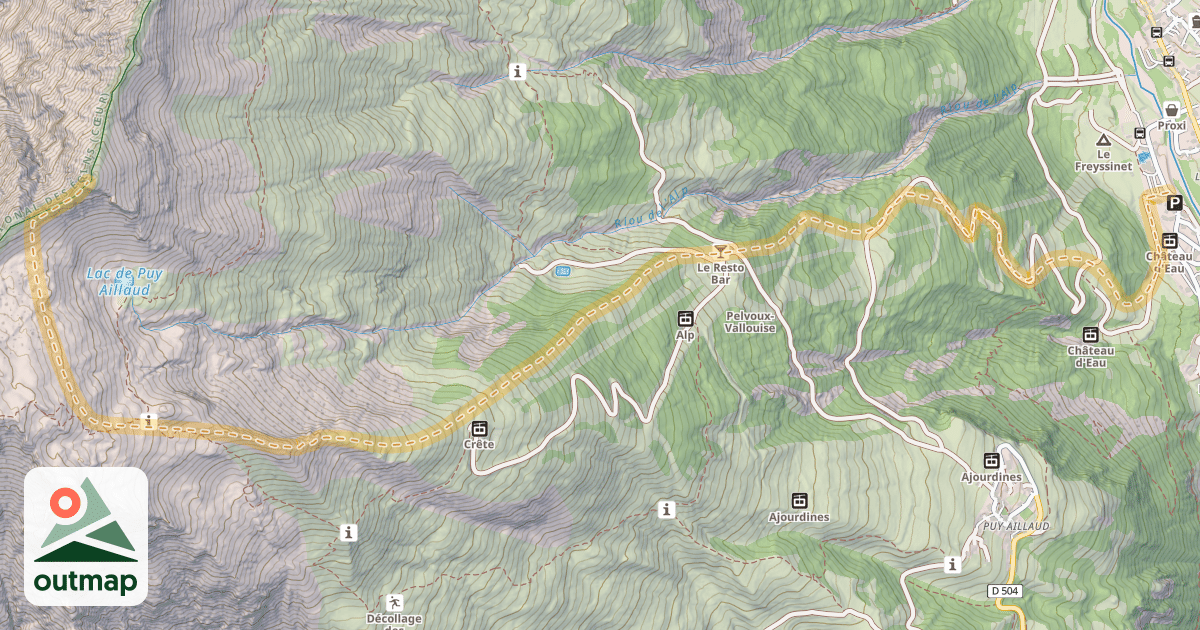 Map of La Rouya — Pelvoux