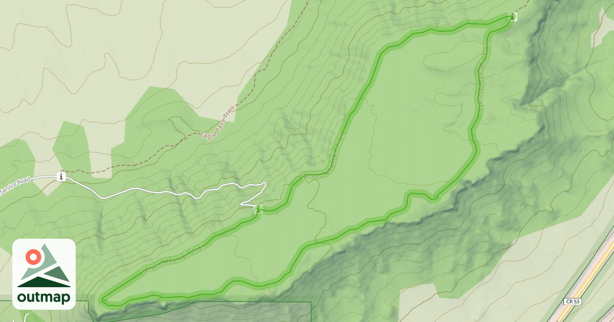 Map of Spruce Mountain Trail