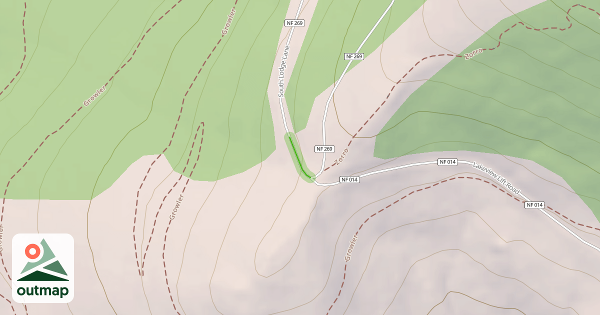 Map of South Lodge Lane