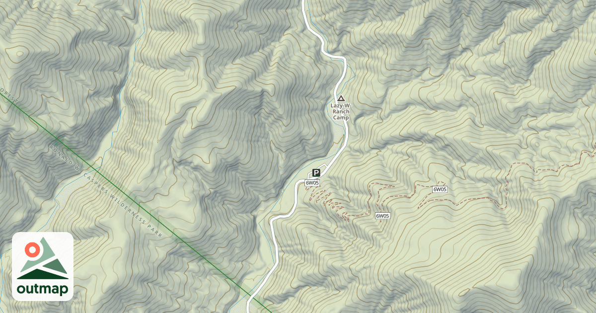 Map of HOT SPRINGS CANYON
