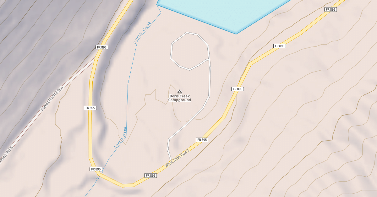 Map preview of DORIS CREEK CAMPGROUND