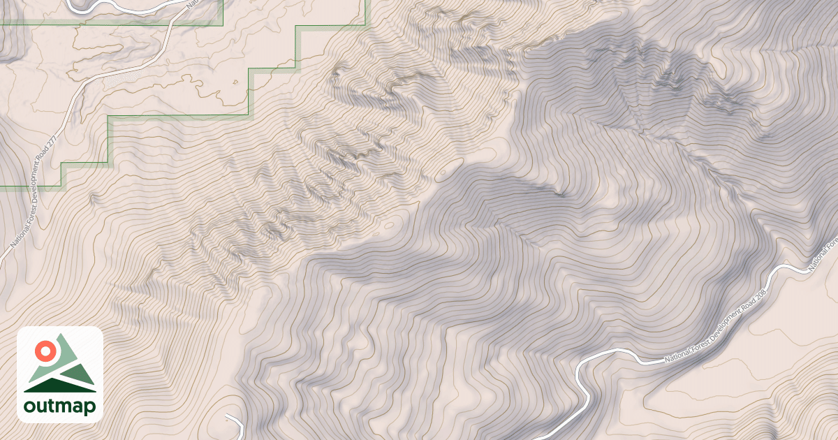 Map of Delyle Ridge