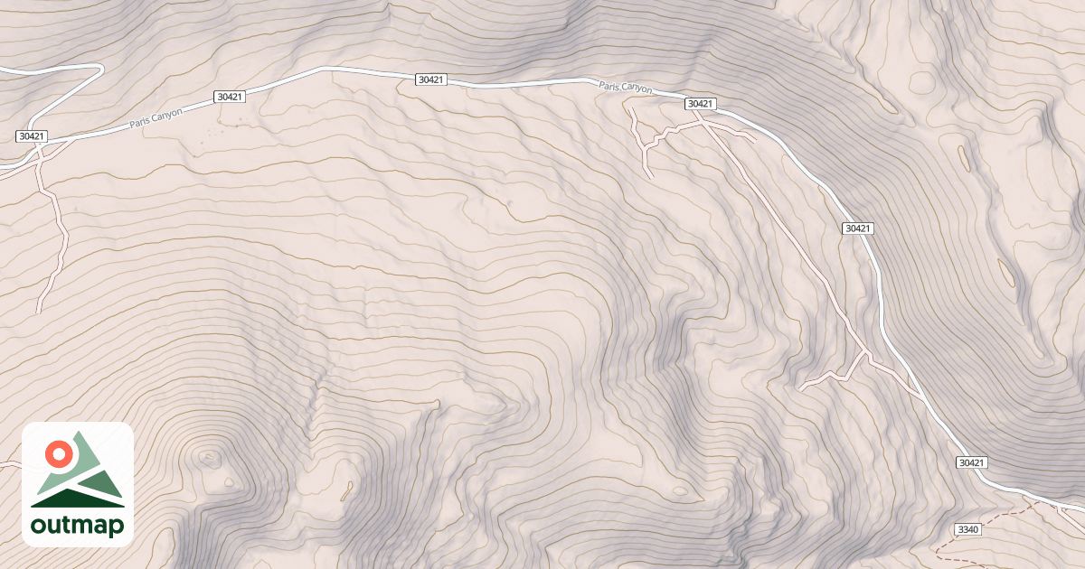 Map of PARIS CANYON
